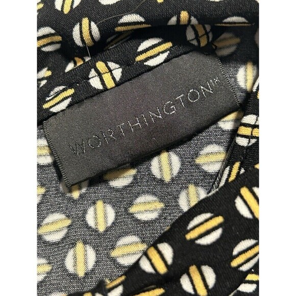 Worthington Women's Black Cap Sleeve Stretch Shirt Size Medium - Picture 4 of 7